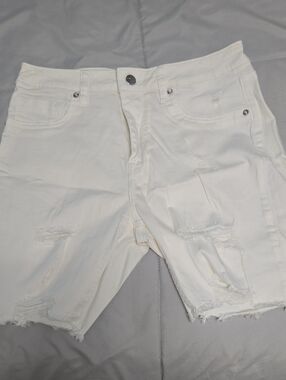 Vigoss White Distressed Jean Shorts